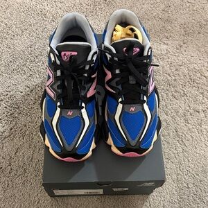 New Balance 9060 Vibrant Blue and Pink Athletic Shoes